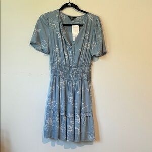 NWT- Velvet Heart Light Blue Floral Mini Dress